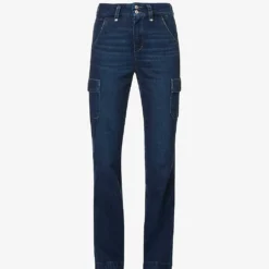Paige Dion Straight-leg Mid-rise Stretch-denim Jeans