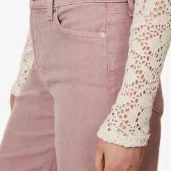 Paige Anessa Wide-leg Mid-rise Stretch-denim Jeans -Outlet Pique Style Store R04153166 VINTAGEMUTEDBLUSH ALT04