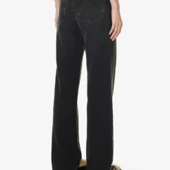 Paige Sonja Wide-leg Mid-rise Organic-recycled Denim-blend Jeans -Outlet Pique Style Store R04153186 BLACKMAGNETDISTRESSED ALT03