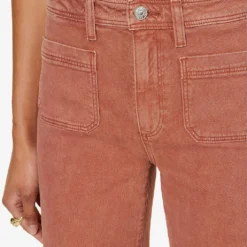 Paige Leenah Wide-leg High-rise Stretch-denim Jeans -Outlet Pique Style Store R04153187 VINTAGEBURNTTERRACOTTA ALT04