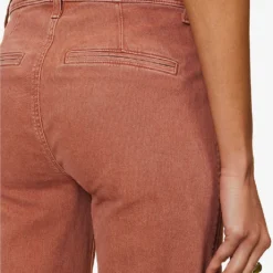 Paige Leenah Wide-leg High-rise Stretch-denim Jeans -Outlet Pique Style Store R04153187 VINTAGEBURNTTERRACOTTA ALT05