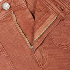 Paige Leenah Wide-leg High-rise Stretch-denim Jeans -Outlet Pique Style Store R04153187 VINTAGEBURNTTERRACOTTA ALT06