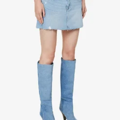 Paige Ryder Belt-loop Denim Mini Skirt -Outlet Pique Style Store R04153191 SONATADISTRESSED ALT02