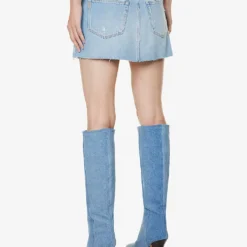 Paige Ryder Belt-loop Denim Mini Skirt -Outlet Pique Style Store R04153191 SONATADISTRESSED ALT03