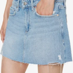 Paige Ryder Belt-loop Denim Mini Skirt -Outlet Pique Style Store R04153191 SONATADISTRESSED ALT04