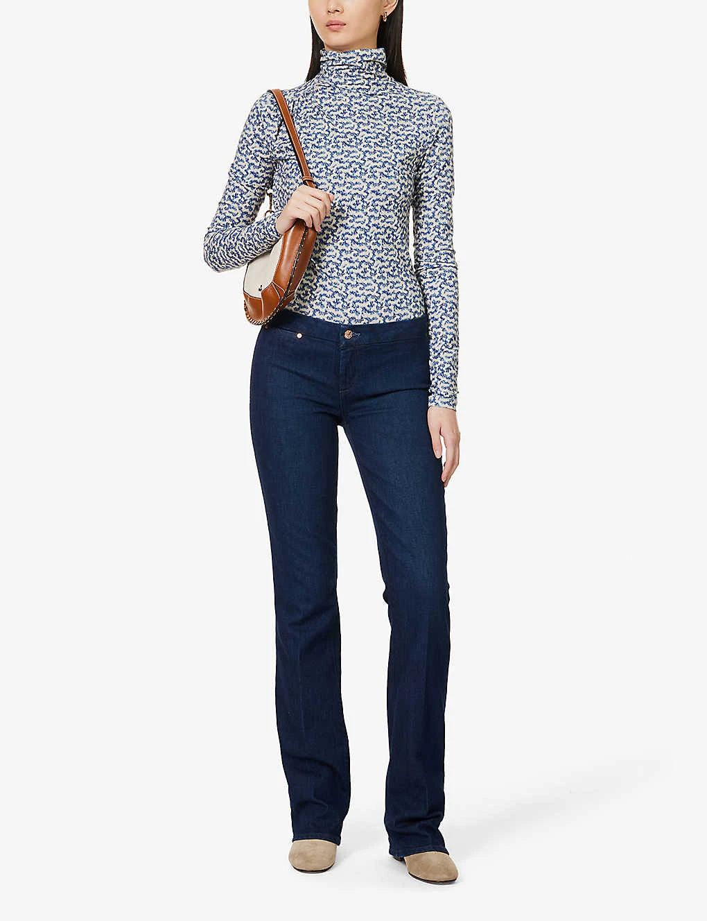 Paige Sloane Flared-leg Low-rise Stretch-denim Jeans 2 Paige Sloane Flared-leg Low-rise Stretch-denim Jeans - Image 2