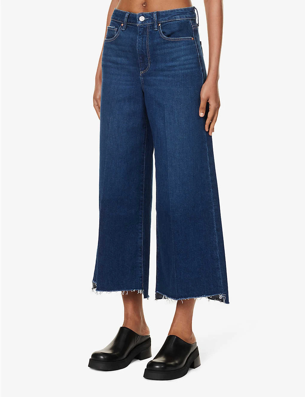 Paige Frankie Raw-hem High-rise Straight-leg Stretch-denim Jeans 3 Paige Frankie Raw-hem High-rise Straight-leg Stretch-denim Jeans - Image 3