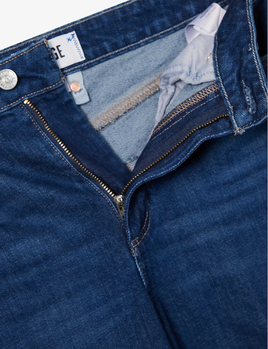 Paige Frankie Raw-hem High-rise Straight-leg Stretch-denim Jeans 7 Paige Frankie Raw-hem High-rise Straight-leg Stretch-denim Jeans - Image 7