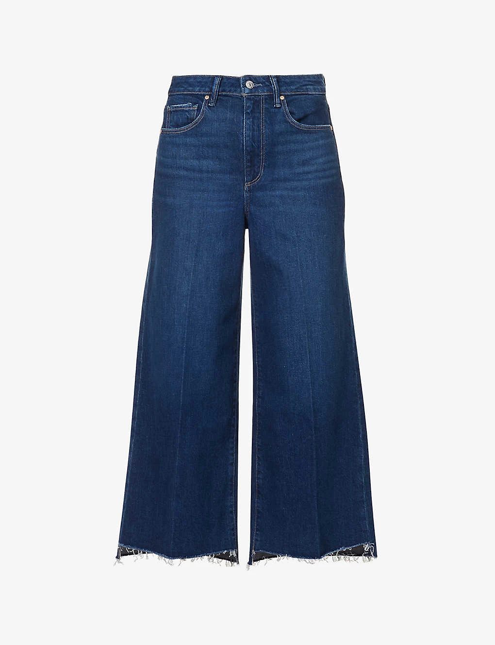 Paige Frankie Raw-hem High-rise Straight-leg Stretch-denim Jeans 1 Paige Frankie Raw-hem High-rise Straight-leg Stretch-denim Jeans
