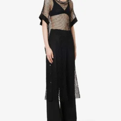 Repose Net Cotton Midi Dress -Outlet Pique Style Store R04153449 BLACK ALT02