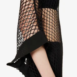 Repose Net Cotton Midi Dress -Outlet Pique Style Store R04153449 BLACK ALT04