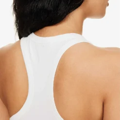 Scoop-neck Fitted Stretch-cotton Top -Outlet Pique Style Store R04153488 WHITE ALT04