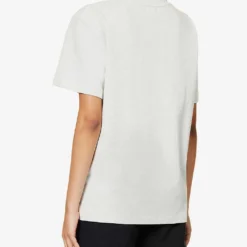 Outline Logo-print Cotton-jersey T-shirt -Outlet Pique Style Store R04153493 GREYMELANGE ALT03