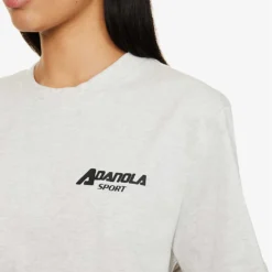 Outline Logo-print Cotton-jersey T-shirt -Outlet Pique Style Store R04153493 GREYMELANGE ALT04