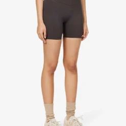 Ultimate Wrap-over High-rise Stretch-woven Shorts -Outlet Pique Style Store R04153512 COFFEEBEAN ALT02