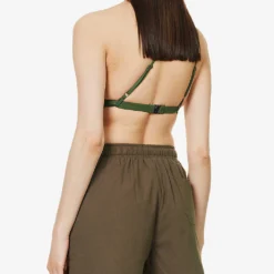 Branded High-rise Organic-cotton Shorts -Outlet Pique Style Store R04153615 CHOCOLATEBROWN ALT03