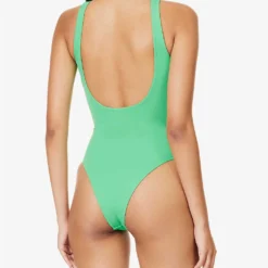 High-neck Scoop-back Swimsuit 6 High-neck Scoop-back Swimsuit -Outlet Pique Style Store R04153618 KELLYGREEN ALT02