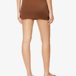 Slim-fit High-waist Stretch-woven Swim Skirt -Outlet Pique Style Store R04153634 CHOCOLATEBROWN ALT03