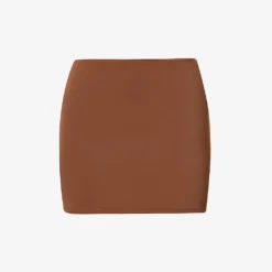 Slim-fit High-waist Stretch-woven Swim Skirt