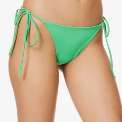 Tie-side Mid-rise Bikini Bottoms -Outlet Pique Style Store R04153636 KELLYGREEN ALT02
