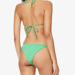 Halterneck Triangle Bikini Top -Outlet Pique Style Store R04153638 KELLYGREEN ALT02