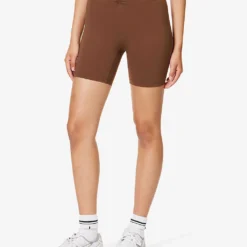 Ruched High-rise Stretch-woven Shorts 7 Ruched High-rise Stretch-woven Shorts -Outlet Pique Style Store R04153644 CHOCOLATEBROWN ALT02