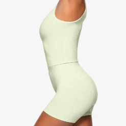 Soft Lounge High-rise Stretch-woven Boxer Shorts -Outlet Pique Style Store R04153809 HONEYDEW ALT02