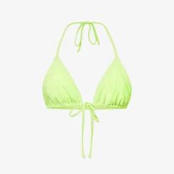 GOOD AMERICAN Sparkle Tie-front Bikini Top