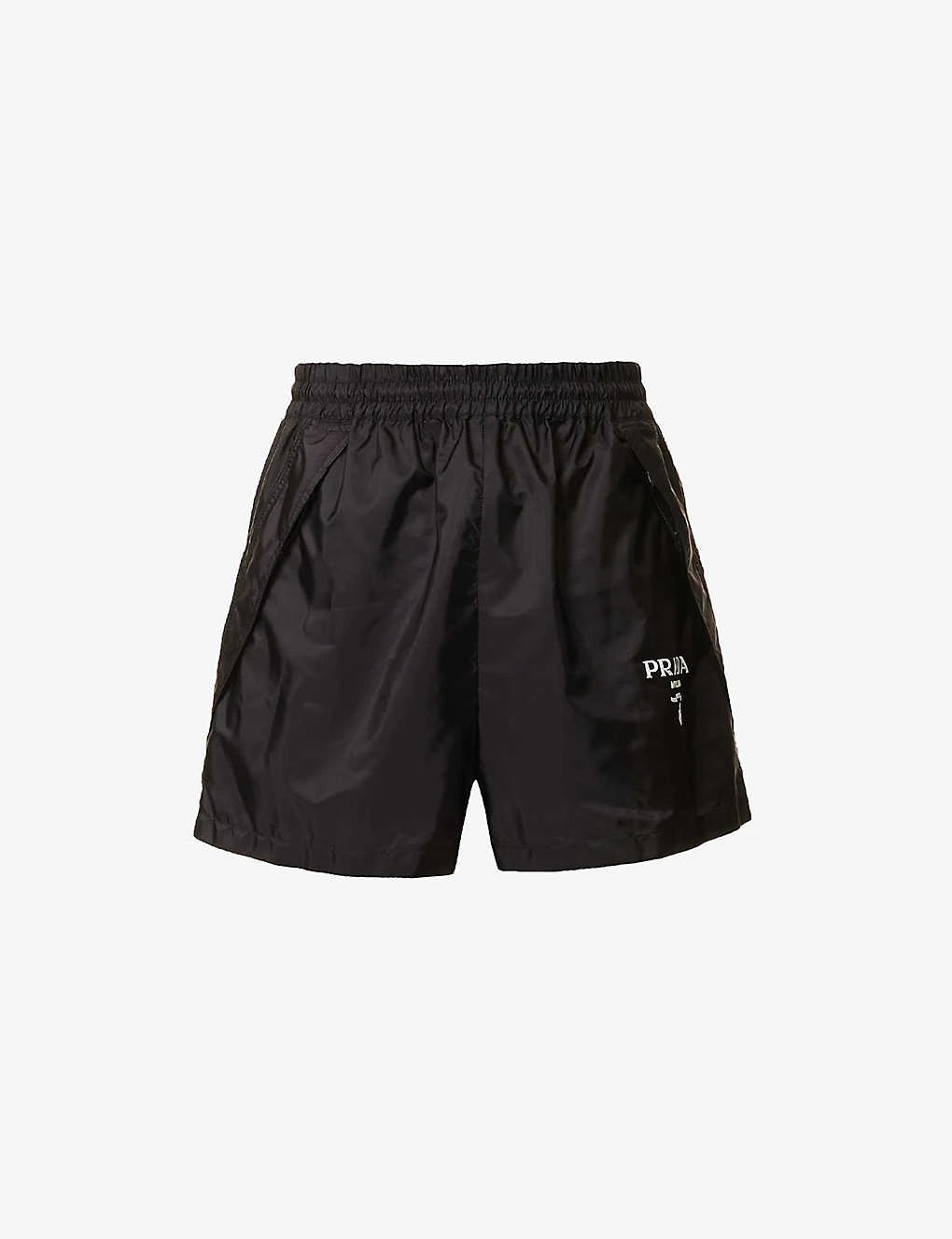 Prada Re-Nylon Brand-print Recycled-polyamide Shell Shorts 1 Prada Re-Nylon Brand-print Recycled-polyamide Shell Shorts