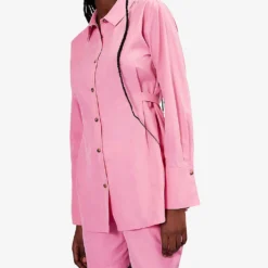 Whistles Lola Drawstring-waist Woven Shorts -Outlet Pique Style Store R04154605 PINK ALT04