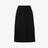 Vince Smocked Mid-rise Woven Midi Skirt
