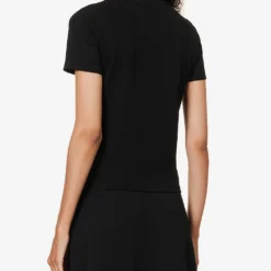 Vince Round-neck Short-sleeves Woven T-shirt -Outlet Pique Style Store R04154652 BLACK ALT03