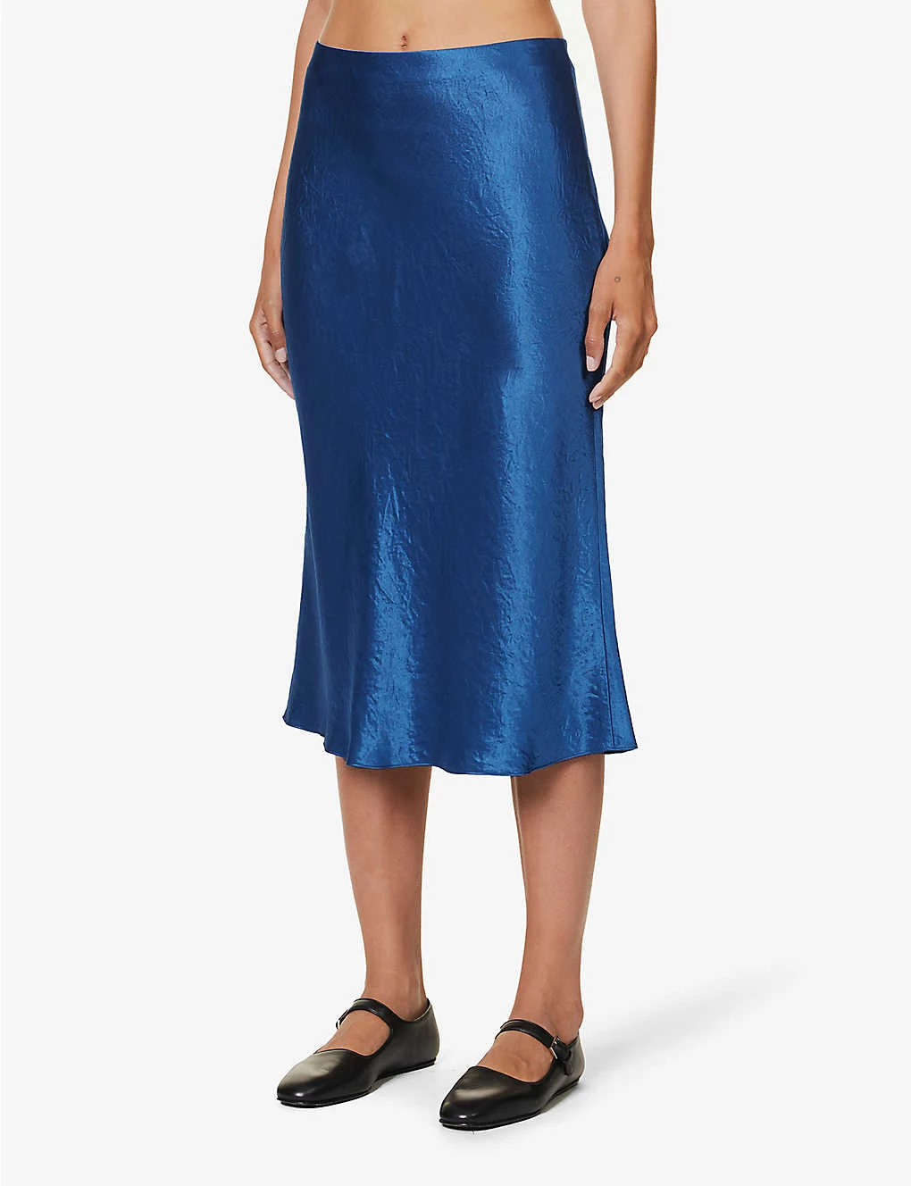 Vince Slim-fit High-rise Satin Midi Skirt 3 Vince Slim-fit High-rise Satin Midi Skirt - Image 3