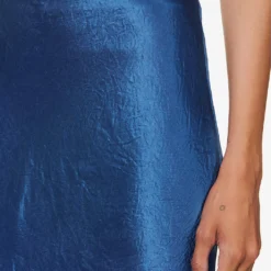 Vince Slim-fit High-rise Satin Midi Skirt 9 Vince Slim-fit High-rise Satin Midi Skirt -Outlet Pique Style Store R04154661 RIVERINE ALT04