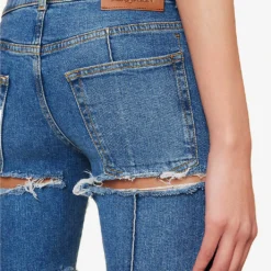 Alexander McQueen Slim-leg Mid-rise Stretch-denim Jeans -Outlet Pique Style Store R04154718 BLUESTONEWASH ALT05