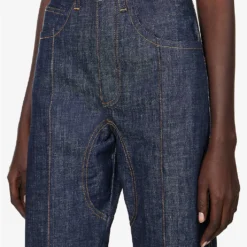 Crystal-embellished Straight-leg Mid-rise Stretch-organic Denim Jeans 9 Crystal-embellished Straight-leg Mid-rise Stretch-organic Denim Jeans -Outlet Pique Style Store R04154807 DENIM ALT04