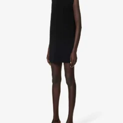 Max Mara Eureka High-neck Relaxed-fit Wool Mini Dress 7 Max Mara Eureka High-neck Relaxed-fit Wool Mini Dress -Outlet Pique Style Store R04156232 BLACK ALT02