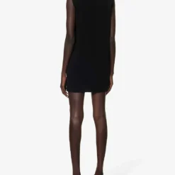 Max Mara Eureka High-neck Relaxed-fit Wool Mini Dress 8 Max Mara Eureka High-neck Relaxed-fit Wool Mini Dress -Outlet Pique Style Store R04156232 BLACK ALT03