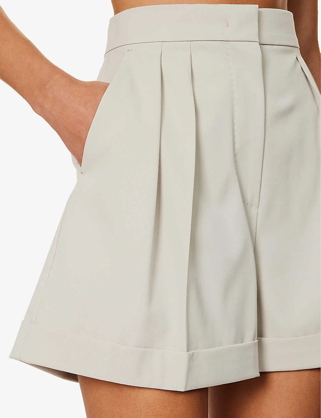 Max Mara Bormida Pleated Stretch-wool Shorts 5 Max Mara Bormida Pleated Stretch-wool Shorts - Image 5