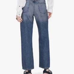 Ikks Relaxed-fit Straight-leg High-rise Denim Jeans -Outlet Pique Style Store R04156290 INDIGO ALT02