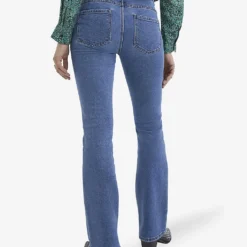 Ikks Boot-cut Flared-leg High-rise Stretch-denim Jeans -Outlet Pique Style Store R04156291 TURQUOISE ALT03