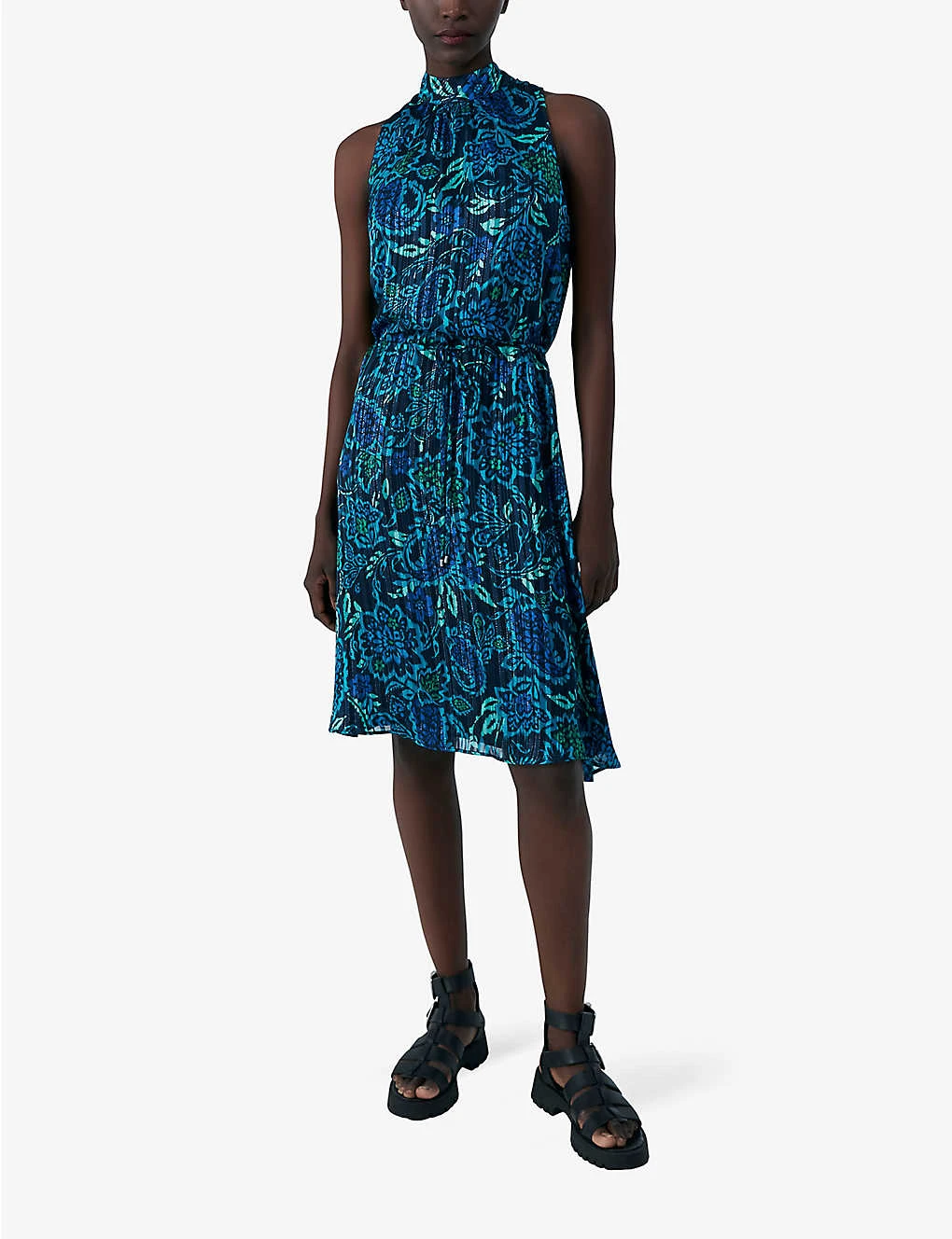 Ikks Floral-print Woven Midi Dress 2 Ikks Floral-print Woven Midi Dress - Image 2