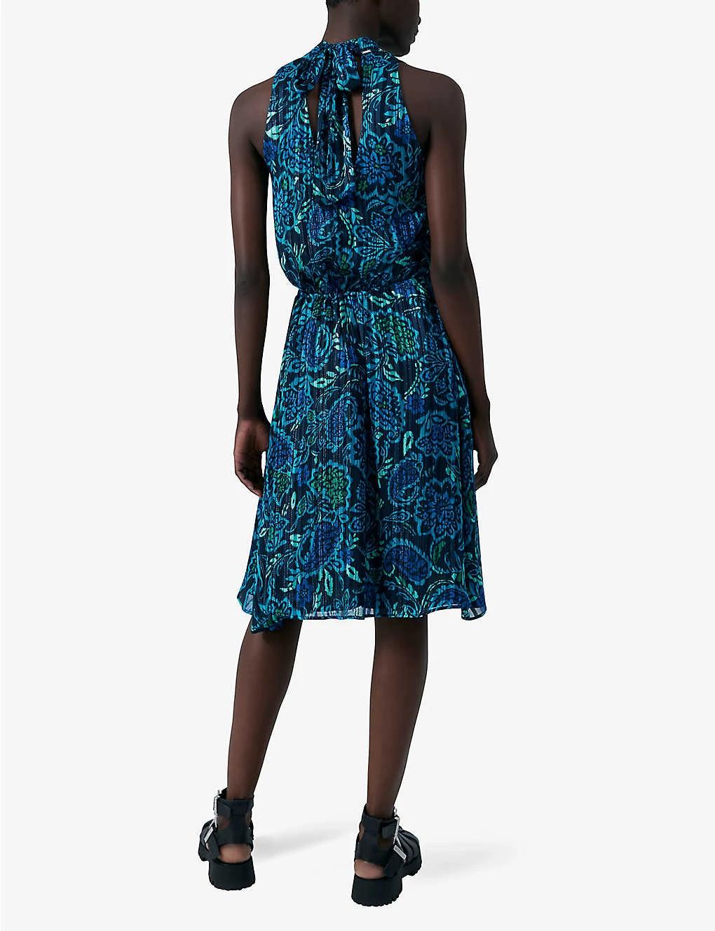 Ikks Floral-print Woven Midi Dress 4 Ikks Floral-print Woven Midi Dress - Image 4