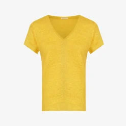 Ikks V-neck Relaxed-fit Linen T-shirt