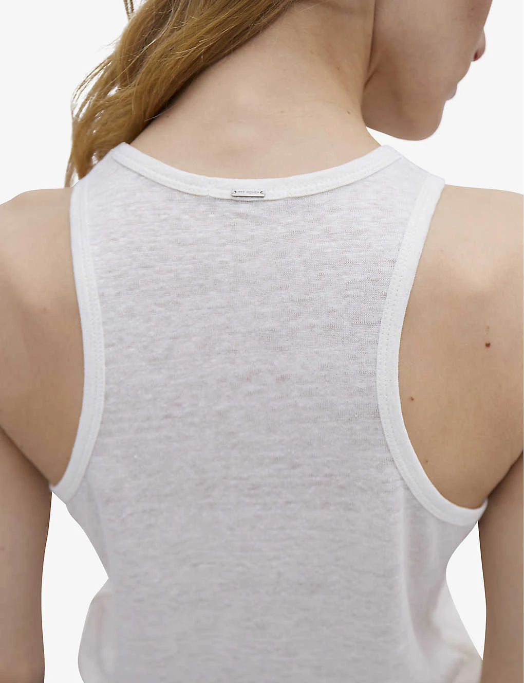 Ikks Sleeveless Round-neck Linen T-shirt 4 Ikks Sleeveless Round-neck Linen T-shirt - Image 4