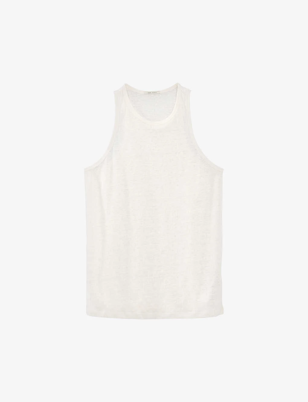 Ikks Sleeveless Round-neck Linen T-shirt 1 Ikks Sleeveless Round-neck Linen T-shirt
