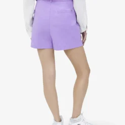 Ikks Triangle-buckle Stretch Cotton-blend Shorts -Outlet Pique Style Store R04156347 LILAC ALT03