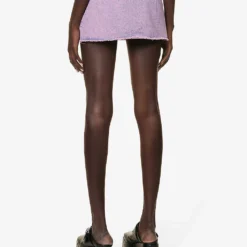 Distressed Cut-out Mini Skirt -Outlet Pique Style Store R04156855 PEONY ALT03