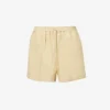Mid-rise Elasticated-waistband Linen Shorts