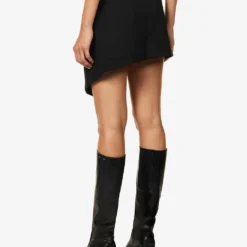 Tech Mid-rise Stretch-woven Mini Skirt 8 Tech Mid-rise Stretch-woven Mini Skirt -Outlet Pique Style Store R04158012 BLACK ALT03